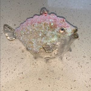 Beautiful Glass Blowfish Ornament